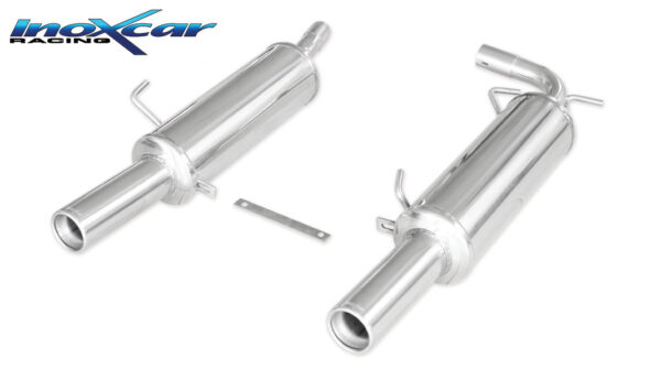 INOX CAR - POSTERIORE CENTRALE CON USCITA 2 X DIAM.80 RENAULT CLIO 2 RS PHASE 3 2.0 (182CV) 2004-2005