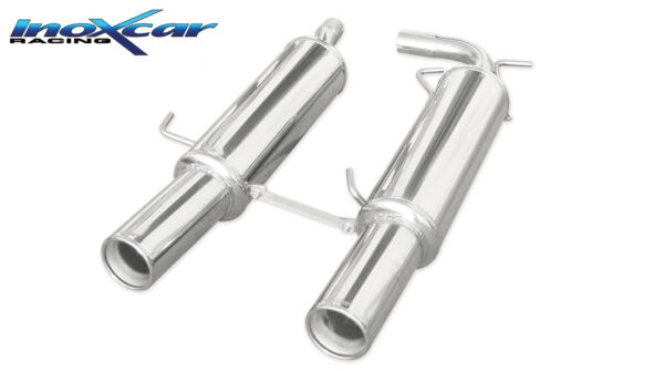 INOX CAR - POSTERIORE CENTRALE CON USCITA 2 X DIAM.120 RENAULT CLIO 2 RS PHASE 3 2.0 (182CV) 2004-2005