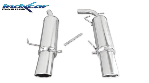 INOX CAR - POSTERIORE CENTRALE CON USCITA 2 X OVALE RENAULT CLIO 2 RS PHASE 3 2.0 (182CV) 2004-2005