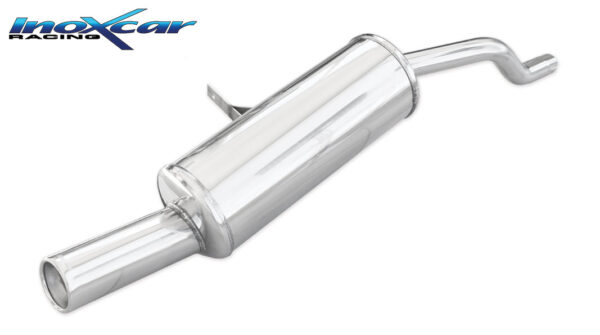 INOX CAR - POSTERIORE CON USCITA SINGOLA DIAM.80 RENAULT CLIO 3 RESTYLING 1.2 TURBO (100CV) 2009