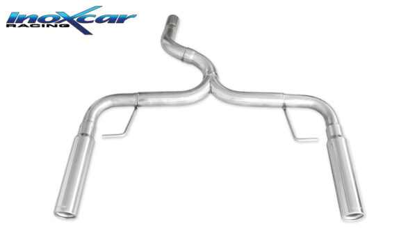 INOX CAR - POSTERIORE SENZA SILENZIATORE CON USCITA SINGOLA DIAM. 80 DX+SX RENAULT CLIO 3 RS 2.0 16V (197CV) / RS GORDINI 2006-2009