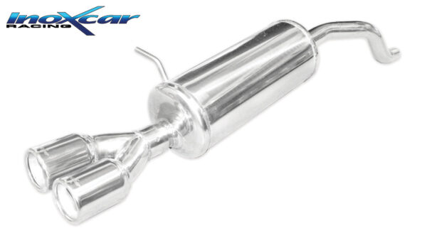 INOX CAR - POSTERIORE CON USCITA 2 x DIAM.80 REANULT CLIO 4 1.2 (75CV) 2013