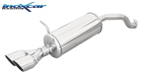 INOX CAR - POSTERIORE CON USCITA 2 x DIAM.80 RACING REANULT CLIO 4 1.2 (75CV) 2013