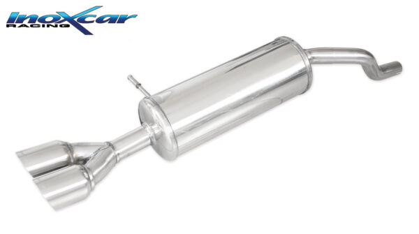 INOX CAR - POSTERIORE CON USCITA 2 X DIAM.80 RACING RENAULT CLIO 4 GT 1.2 (120CV) 2013