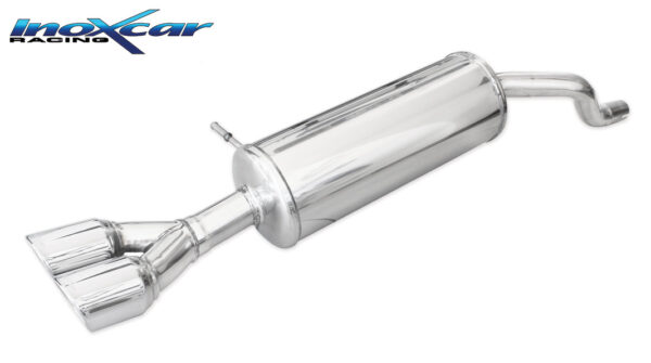 INOX CAR - POSTERIORE CON USCITA 2 X DIAM.80 X-RACE RENAULT CLIO 4 GT 1.2 (120CV) 2013