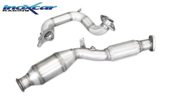 INOX CAR - TUBO SOSTITUZIONE CATALIZZATORE CON CAT SPORTIVO 2 CAT RENAULT CLIO 4 RS 200 EDC 1.6 TURBO (200CV) 2013