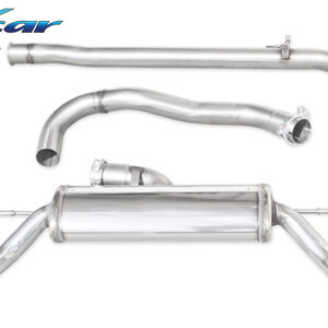 INOX CAR - TUBO CENTRALE DIRETTO + POSTERIORE CON USCITA DIAM.50 DX+SX RENAULT CLIO 4 RS 200 EDC 1.6 TURBO (200CV) 2013