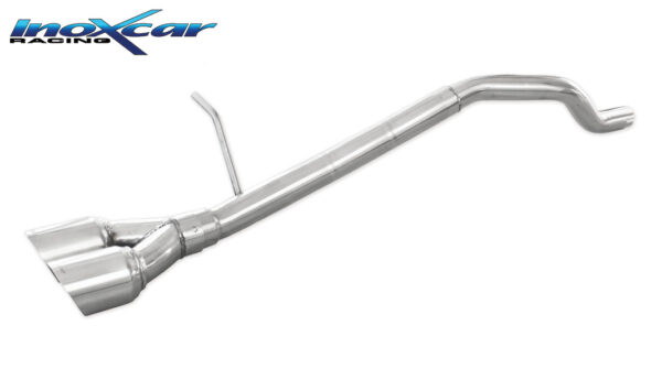 INOX CAR - POSTERIORE SENZA SILENZIATORE CON USCITA 2 X DIAM 80 RACING RENAULT CLIO 4 1.5 DCI (75CV-90CV) 2015