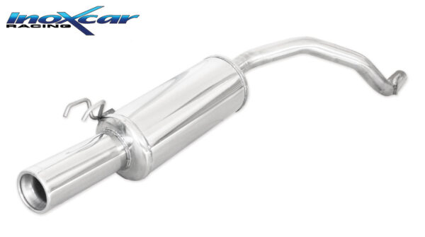 INOX CAR - POSTERIORE CON USCITA SINGOLA DIAM.80 RENAULT TWINGO I 1.2 (55CV)
