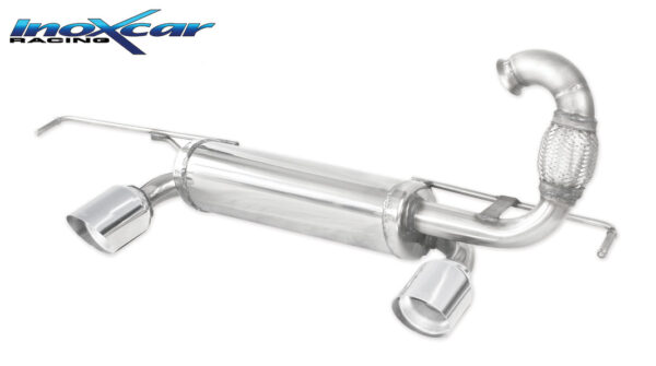INOX CAR - POSTERIORE CON USCITA DIAM.80 RACING DX+SX RENAULT TWINGO III GT 900 (110CV) 2017