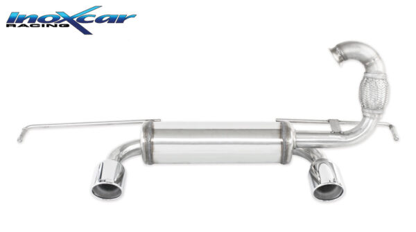 INOX CAR - POSTERIORE CON USCITA DIAM.90 X-RACE DX+SX RENAULT TWINGO III GT 900 (110CV) 2017