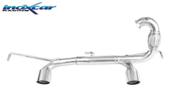 INOX CAR - POSTERIORE SENZA SILENZIATORE CON USCITA DIAM.80 RACING DX+SX RENAULT TWINGO III GT 900 (110CV) 2017