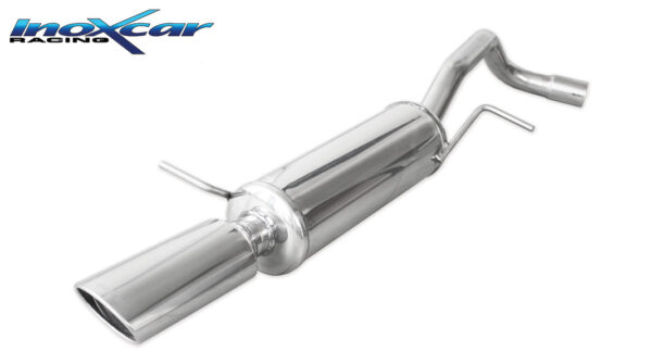 INOX CAR- POSTERIORE CON USCITA SINGOLA OVALE SEAT IBIZA (TYPE 6L) 1.9 TDI CUPRA (160CV) 2007