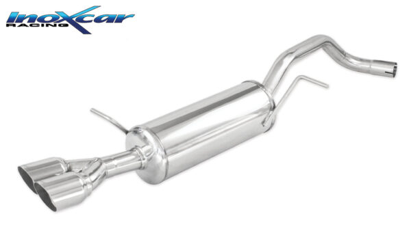 INOX CAR - POSTERIORE CON USCITA 2 X DIAM.80 RACING SEAT IBIZA SC (TYPE 6J) 1.2 TSI (105CV) 2011