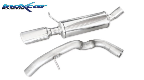 INOX CAR - POSTERIORE CON USCITA SINGOLA OVALE SEAT LEON (TYPE 1M) 1.8 TURBO CUPRA (210CV) / CUPRA R (225CV) 2002