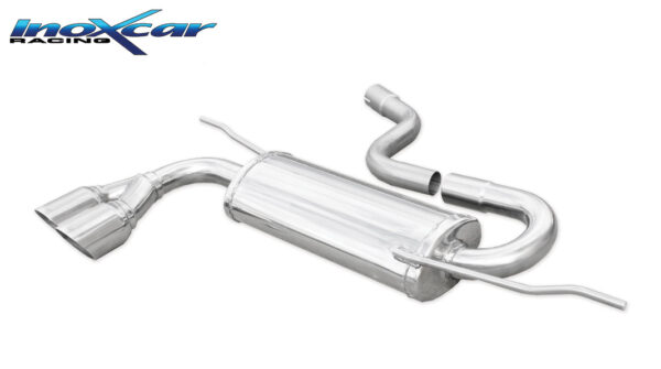 INOX CAR - POSTERIORE CON USCITA 2 X DIAM. 80 RACING SEAT LEON (TYPE 1P) 1.6 (102CV) 2005