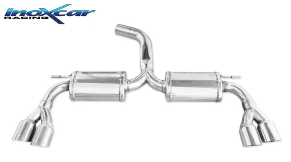 INOX CAR - POSTERIORE CON USCITA 2 X DIAM. 80 RACING DX+SX SEAT LEON (TYPE 5F) 2.0 CUPRA (280CV) 2014