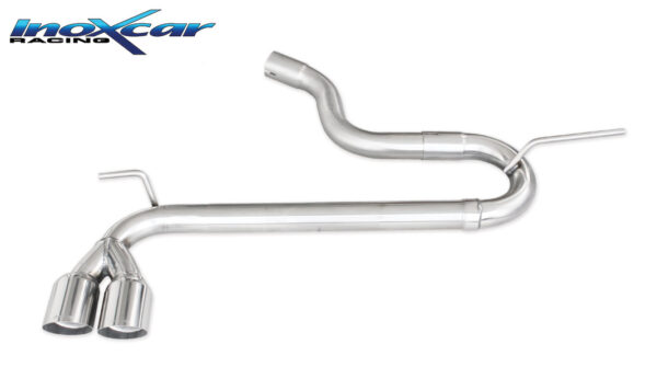 INOX CAR - POSTERIORE SENZA SILENZIATORE CON USCITA 2 X DIAM.80 RACING SEAT LEON (TYPE 5F) 2.0 TDI FR (150CV) 2014