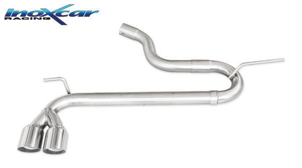 INOX CAR - POSTERIORE SENZA SILENZIATORE CON USCITA 2 X DIAM. 80 RACING SEAT LEON (TYPE 5F) 1.4 FR TSI (122CV) 2015