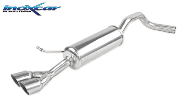 INOX CAR - POSTERIORE CON USCITA 2 X DIAM.80 RACING SKODA FABIA (TYPE NJ) 1.2 TSI (90cv-110cv) 2014