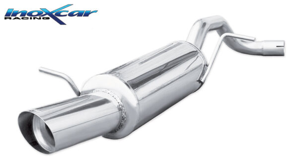 INOX CAR - POSTERIORE CON USCITA SINGOLA DIAM.102 RACING SKODA FABIA (TYPE 5J) 1.4 TSI RS DGS (180CV) 2012