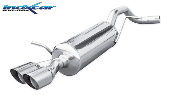 INOX CAR - POSTERIORE CON USCITA 2 X DIAM.80 RACING SKODA FABIA (TYPE 5J) 1.4 TSI RS DGS (180CV) 2012