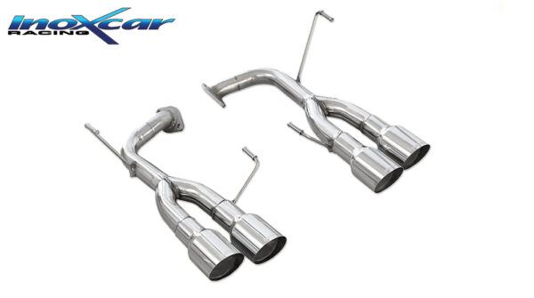 INOX CAR - POSTERIORE SENZA SILENZIATORE CON USCITA 2 X DIAM. 90 RACING DX+SX SUBARU IMPREZA 2.5 WRX STI MY15 (300CV) 2014