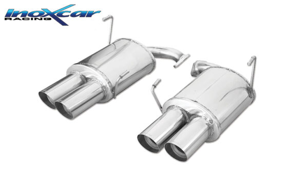 INOX CAR -  POSTERIORE CON USCITA 2 X DIAM.90 RACING DX+SX SUBARU IMPREZA 2.5 WRX STI MY15 (300CV) 2014