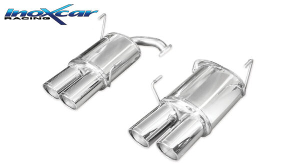 INOX CAR - POSTERIORE CON USCITA 2 X DIAM.90 X-RACE DX+SX SUBARU IMPREZA 2.5 WRX STI MY15 (300CV) 2014