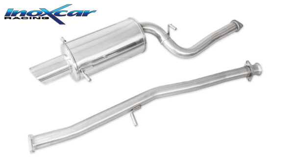 INOX CAR -  TUBO CENTRALE DIRETTO + POSTERIORE CON USCITA DIAM.100 RACING SUBARU IMPREZA 4WD 2.0 STI TURBO (265CV) 2002