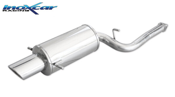 INOX CAR - POSTERIORE CON USCITA SINGOLA OVALE SUBARU IMPREZA 4WD 2.5 WRX TURBO (230CV) 2006