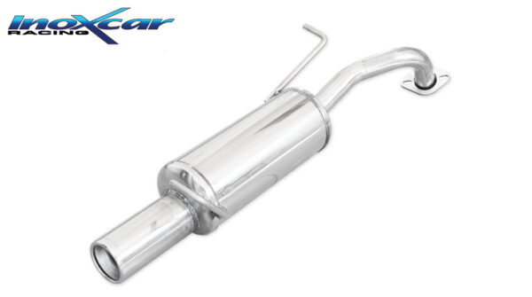 INOX CAR -  POSTERIORE CON USCITA SINGOLA DIAM.102 TOYOTA YARIS 1.0 (69CV) 2011