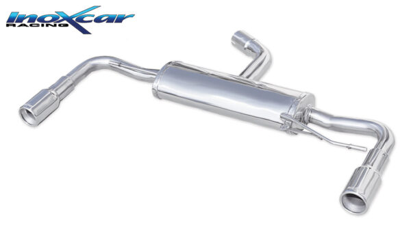 INOX CAR - POSTERIORE CON USCITA SINGOLA DIAM.80 DX+SX VOLKSWAGEN GOLF 6 2.0 TSI GTI (210CV) 2009
