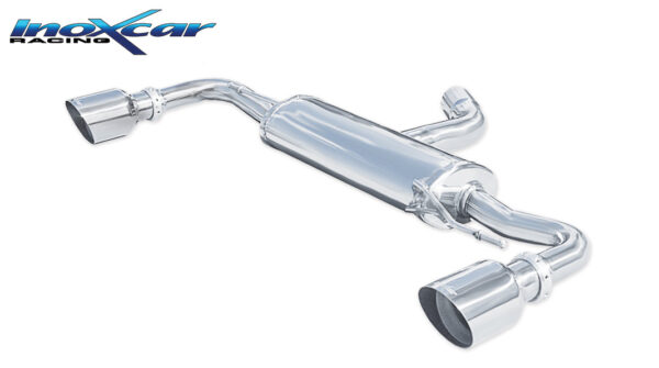 INOX CAR - POSTERIORE CON USCITA SINGOLA DIAM.100 X-RACE DX+SX VOLKSWAGEN GOLF 6 2.0 TSI GTI (210CV) 2009