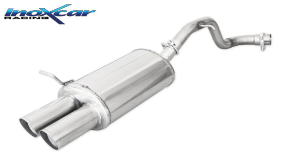 INOX CAR - POSTERIORE CON USCITA 2 X DIAM.76 RACING VOLKSWAGEN GOLF 4 1.9 TDI (90CV) 1997