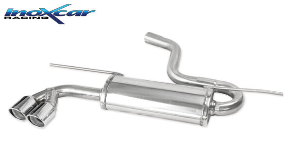 INOX CAR - POSTERIORE CON USCITA 2 X DIAM.80 X-RACE VOLKSWAGEN GOLF 7 1.4 TSI (125CV) 2012-2014