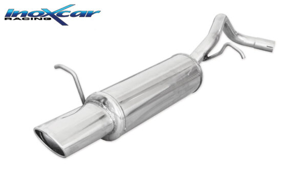 INOX CAR - POSTERIORE CON USCITA SINGOLA OVALE VOLKSWAGEN POLO (TYPE 9N) 1.4 (85CV-100CV) 2001-2008