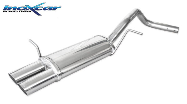 INOX CAR - POSTERIORE CON USCITA 2 X DIAM.70 RACING VOLKSWAGEN POLO (TYPE 9N) 1.4 SPORTLINE (80CV) 2006-2008
