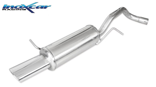INOX CAR - POSTERIORE CON USCITA SINGOLA OVALE VOLKSWAGEN POLO (TYPE 9N) 1.8T GTI (150CV) 2006-2008