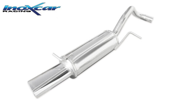 INOX CAR - POSTERIORE CON USCITA SINGOLA OVALE VOLKSWAGEN POLO (TYPE 6R) 1.4 TSI GT (140CV) 2013