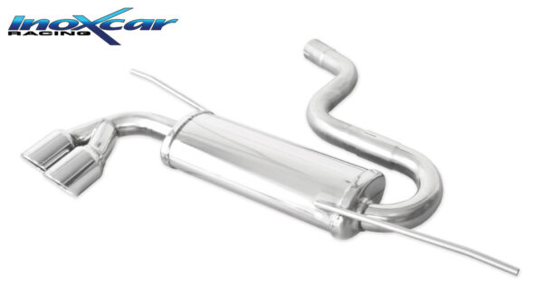 INOX CAR - POSTERIORE CON USCITA 2 X DIAM.80 X-RACE VOLKSWAGEN SCIROCCO 1.4 TSI (160CV) 2008