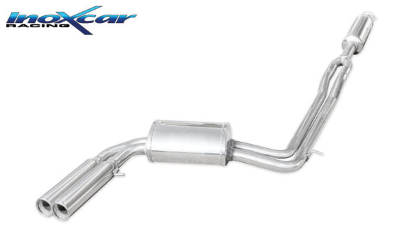 INOX CAR - TUBO CENTRALE CON SILENZIATORE + POSTERIORE CON USCITA 2 X DIAM.80 RACING VOLVO V70 2.5T AWD R (300CV) 2003-2006