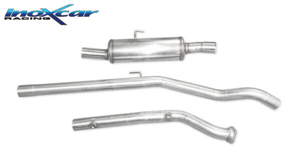 INOX CAR - TUBO SOSTITUZIONE CATALIZZATORE + TUBO CENTRALE DIRETTO + POSTERIORE RENAULT CLIO 2 RS PHASE 2 2.0 (172CV) 2002-2003