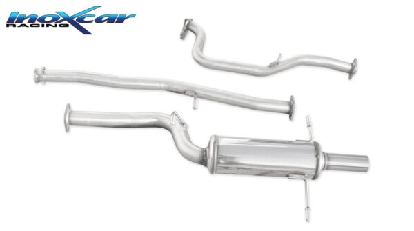INOX CAR - TUBO SOSTITUZIONE CATALIZZATORE + TUBO CENTRALE DIRETTO + POSTERIORE SUBARU IMPREZA STI TURBO 2.0 (265CV) 2002
