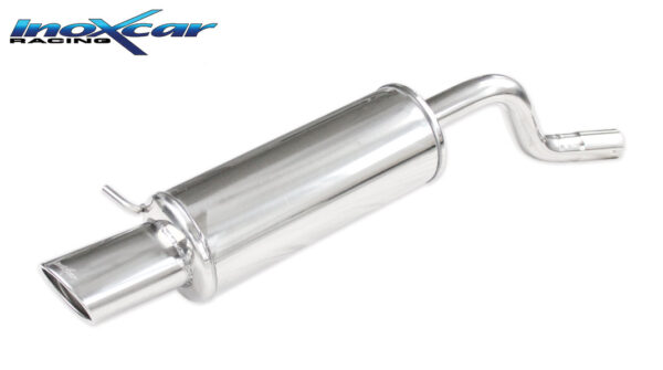 INOX CAR - POSTERIORE CON USCITA SINGOLA OVALE RENAULT TWINGO II 1.6 16V RS SPORT (133CV) 2009