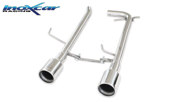 INOX CAR - POSTERIORE SENZA SILENZIATORE CON USCITE CENTRALI 2 X DIAM.102 RENAULT CLIO 2 RS PHASE 3 2.0 (182CV) 2004-2005
