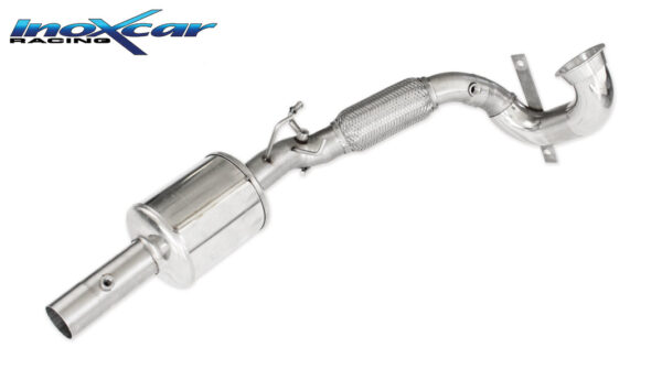 INOX CAR - TUBO SOSTITUZIONE CATALIZZATORE + SILENZIATORE VOLKSWAGEN POLO AW 2.0 GTI (200CV) 2018
