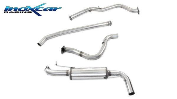 INOX CAR - TUBO SOSTITUZIONE CATALIZZATORE + TUBO CENTRALE DIRETTO + POSTERIORE SUBARU IMPREZA WRX STI 2.5 08MY (300CV) 2008