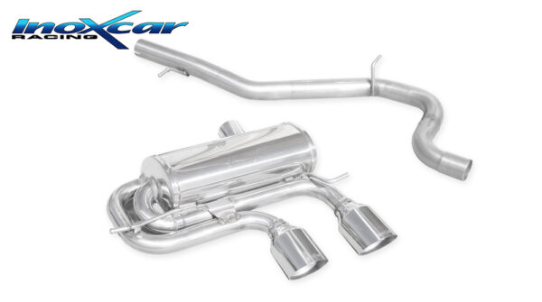INOX CAR - POSTERIORE CON USCITA CENTRALE 2 X DIAM 102 RACING VOLKSWAGEN GOLF 6 R 2.0 TSI 4 MOTION (270CV) 2010