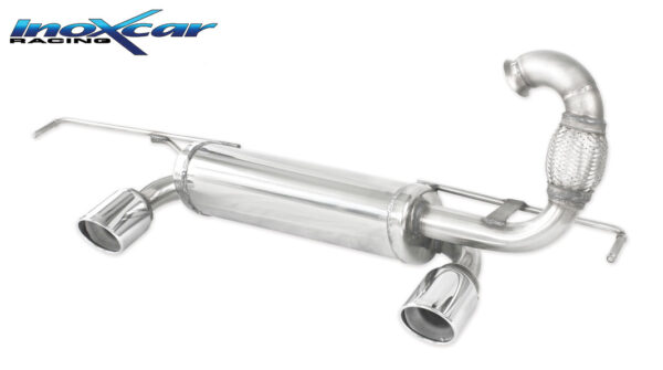 INOX CAR - POSTERIORE CON USCITA DIAM. 90 X-RACE DX+SX SMART FORTWO BRABUS 900 (109CV) CABRIO 2015